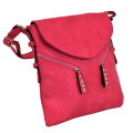 9034 - HOT PINK PU LEATHER CROSS BODY/ SHOULDER BAG